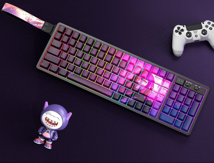 Customizable RGB Gaming Keyboard with Artistic Keycaps Stornfield