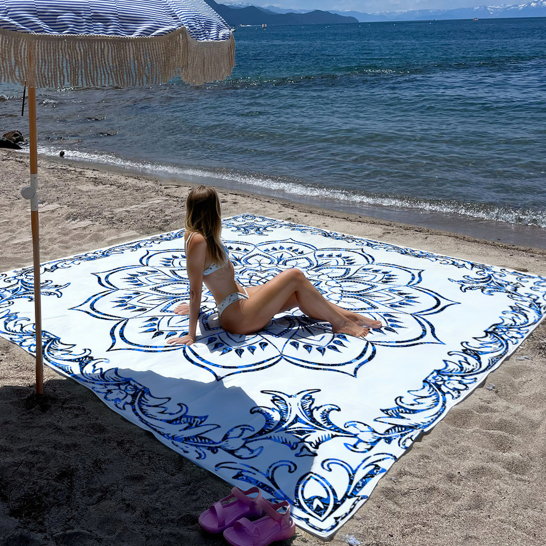Mandala Design Beach Mat Stornfield