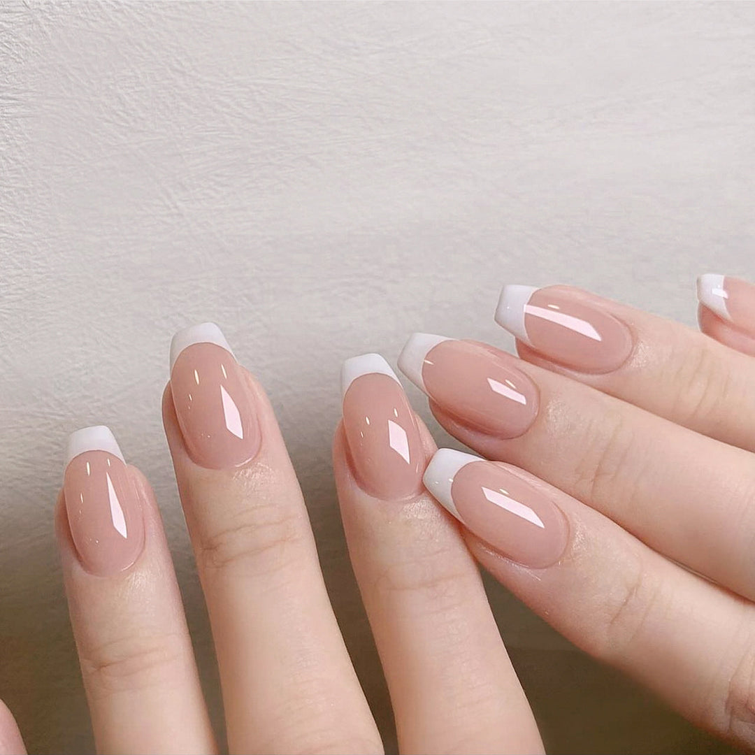Elegant Nail Art with French Tip Design Stornfield
