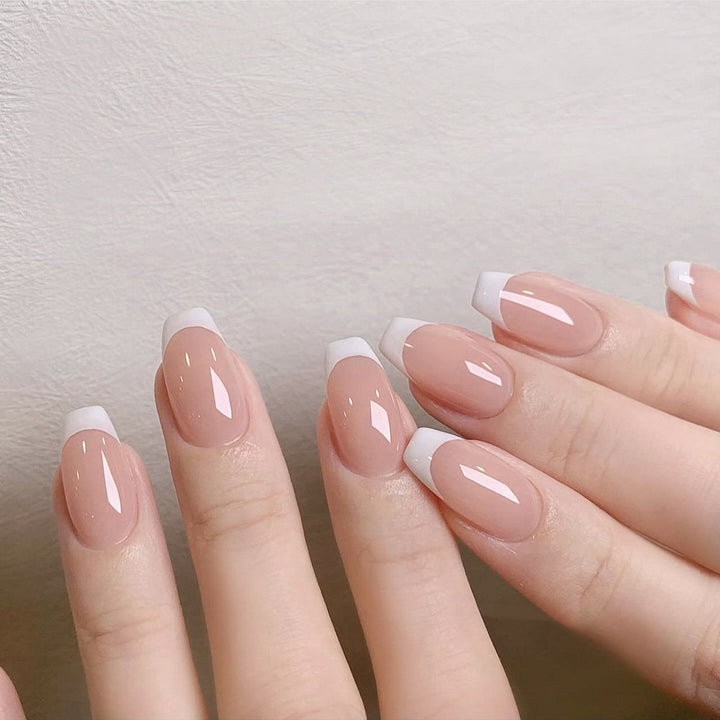 Elegant Nail Art with French Tip Design Stornfield