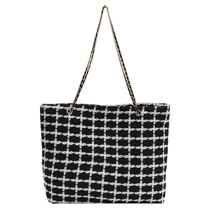 Elegant Checkered Tote Bag