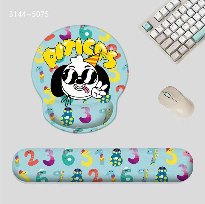 Cartoon-Themed Ergonomic Wrist Rest Pad