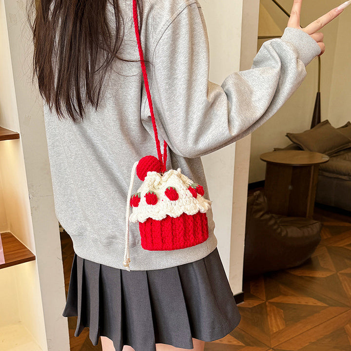 Festive Cupcake-Shaped Crochet Mini Bag