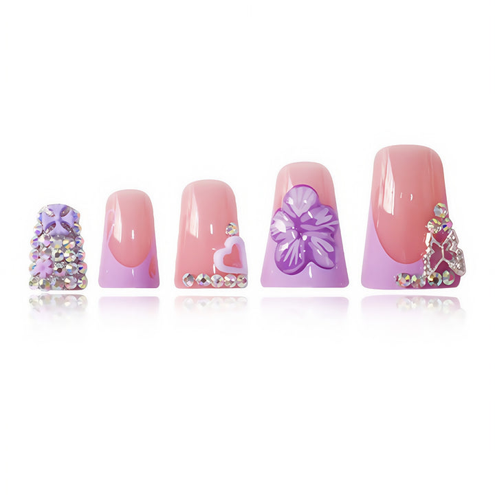Decorative Floral Press-On Nail Extensions Stornfield 1787913819