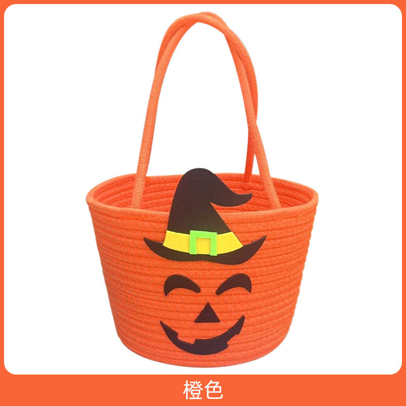 Women Halloween Basket with Wizard Hat Motif Stornfield