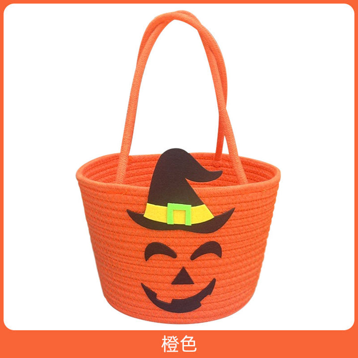 Women Halloween Basket with Wizard Hat Motif Stornfield