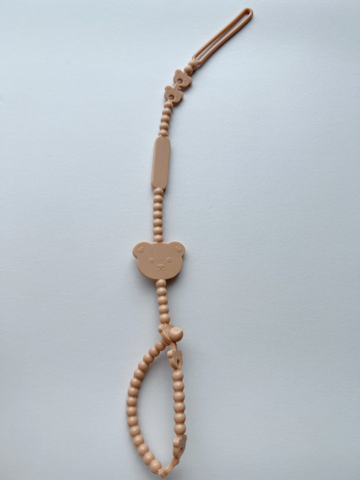 Silicone Beaded Baby Pacifier Clip and Teether Strap