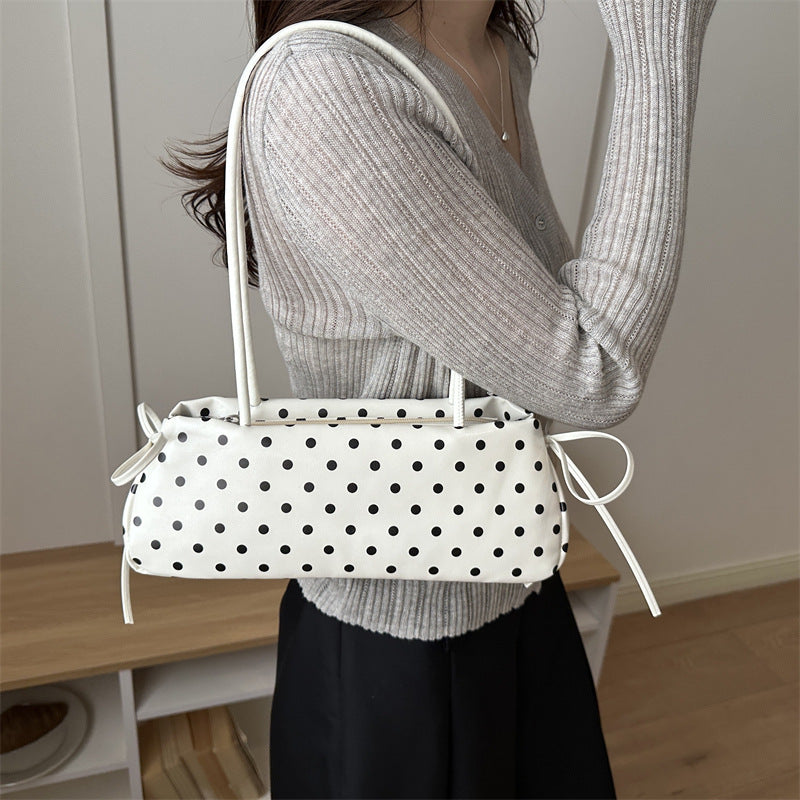Polka Dot Handbag with Bow Detail