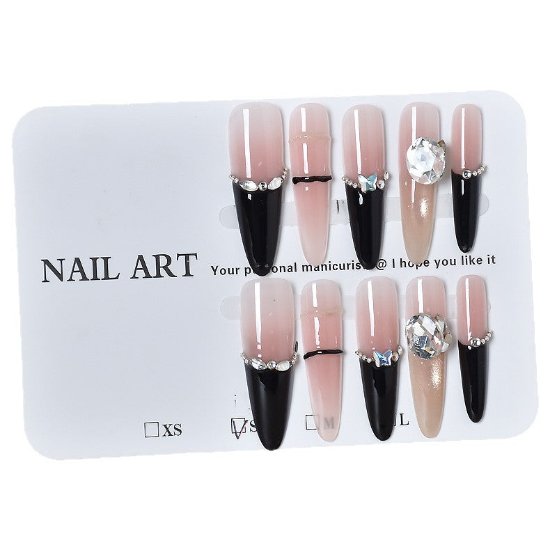 Premium Rhinestone-Embellished Press-On Nail Extensions Stornfield