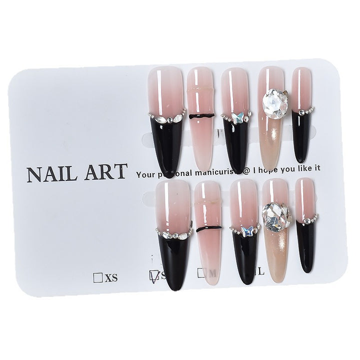 Premium Rhinestone-Embellished Press-On Nail Extensions Stornfield