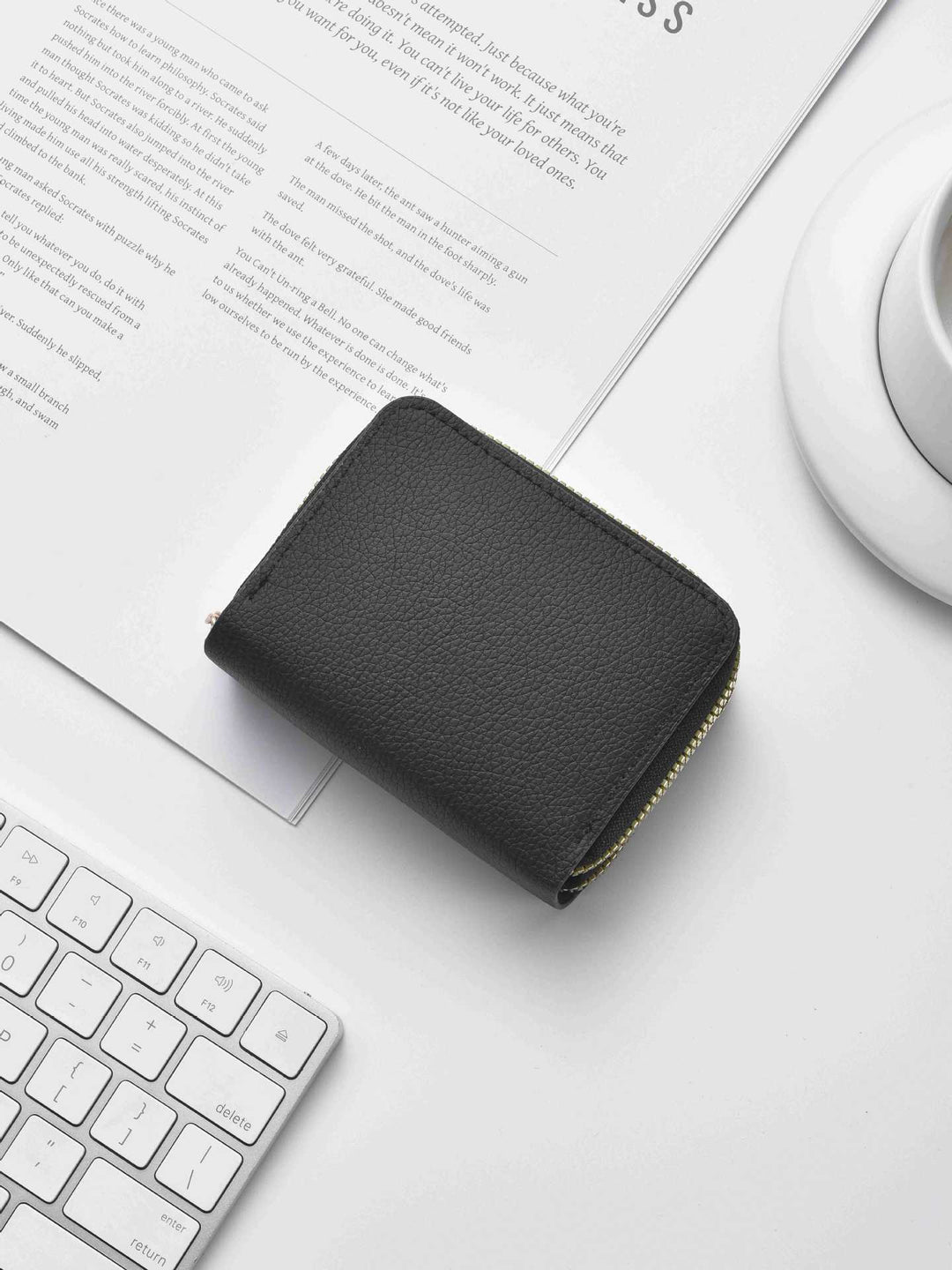 Stylish Textured Leather Zippered Wallet Stornfield