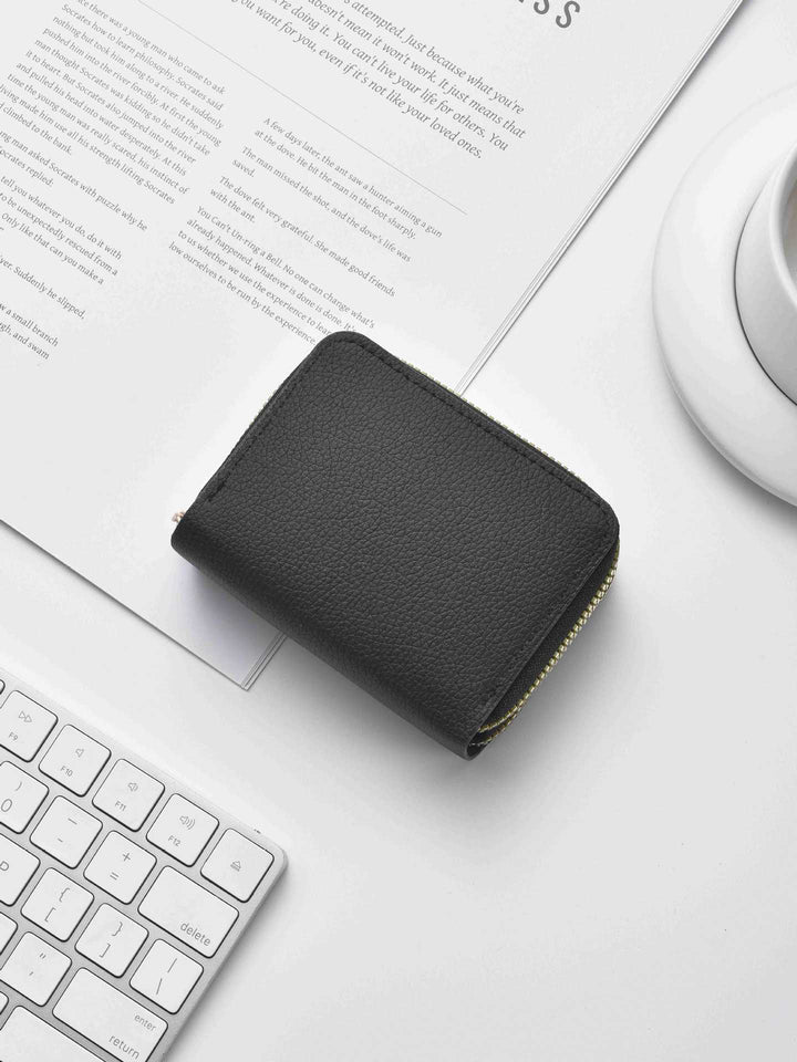 Stylish Textured Leather Zippered Wallet Stornfield