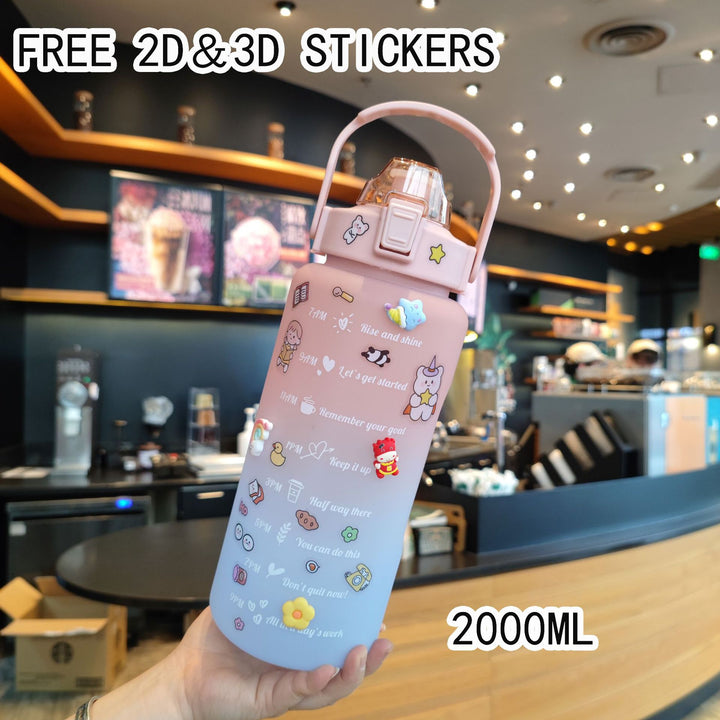 Women's Motivating Water Bottle with Interactive Sticker Set Stornfield