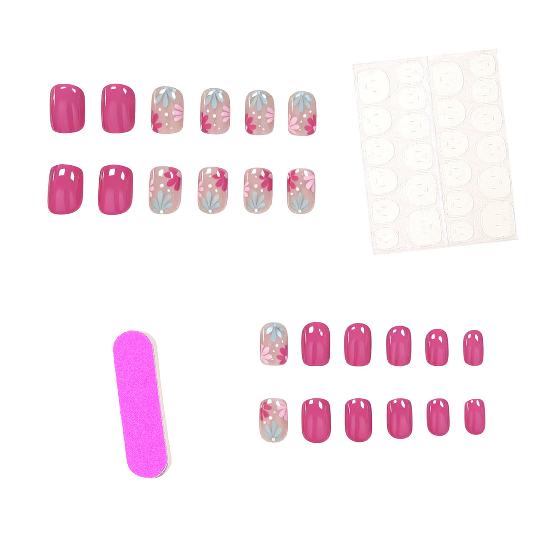 Artistic Floral Gel Nail Art Stornfield