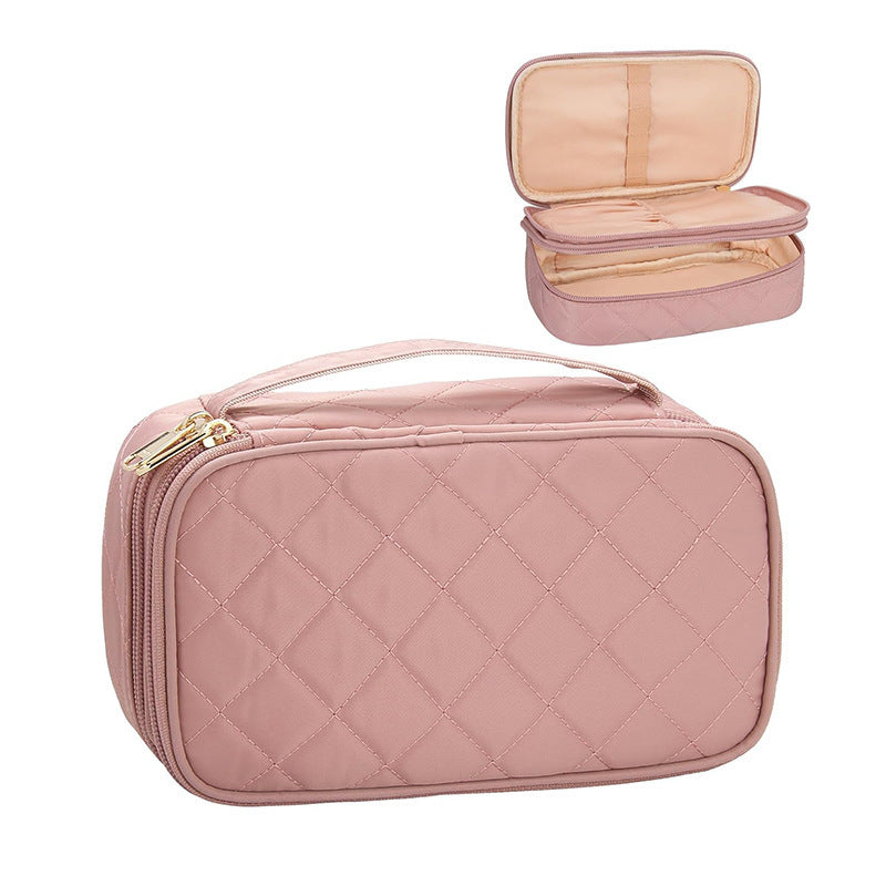 Cosmetic storage bag with elegant quilted pattern Stornfield