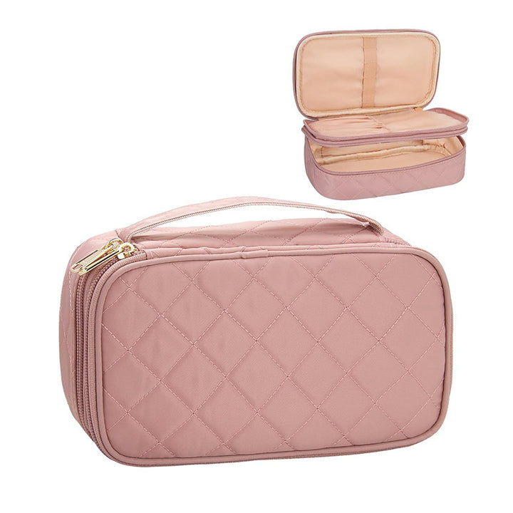 Cosmetic storage bag with elegant quilted pattern Stornfield