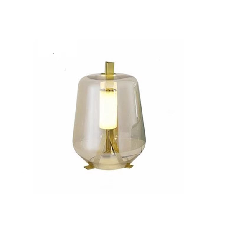 Modern Table Lamp with Transparent Glass Shade