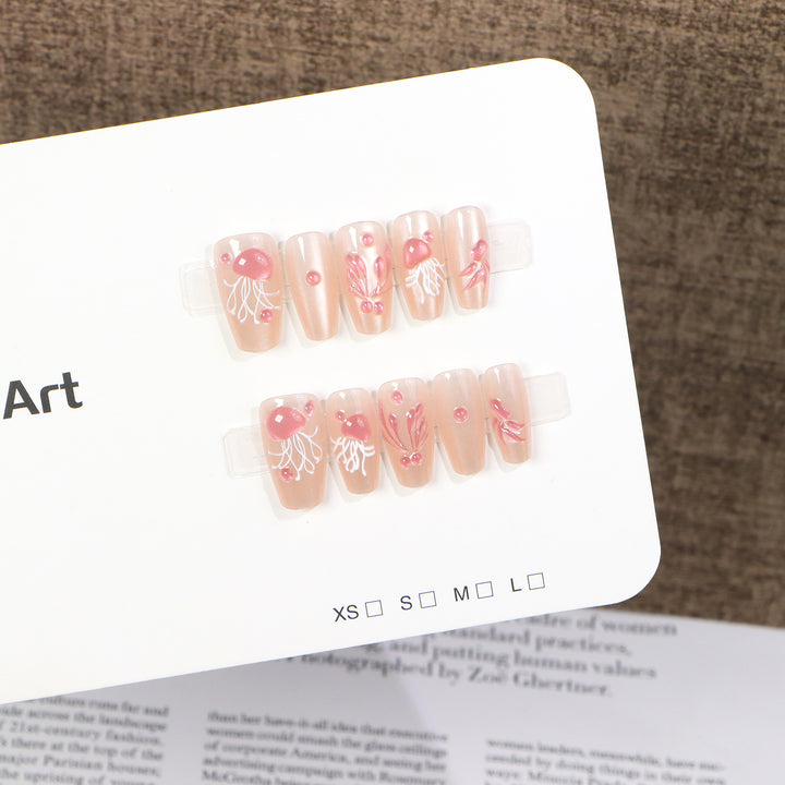 Artistic Jellyfish Press-On Nail Art Stornfield