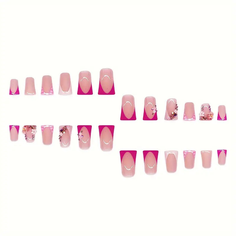 Floral-Embellished Stiletto Press-On Nails Stornfield
