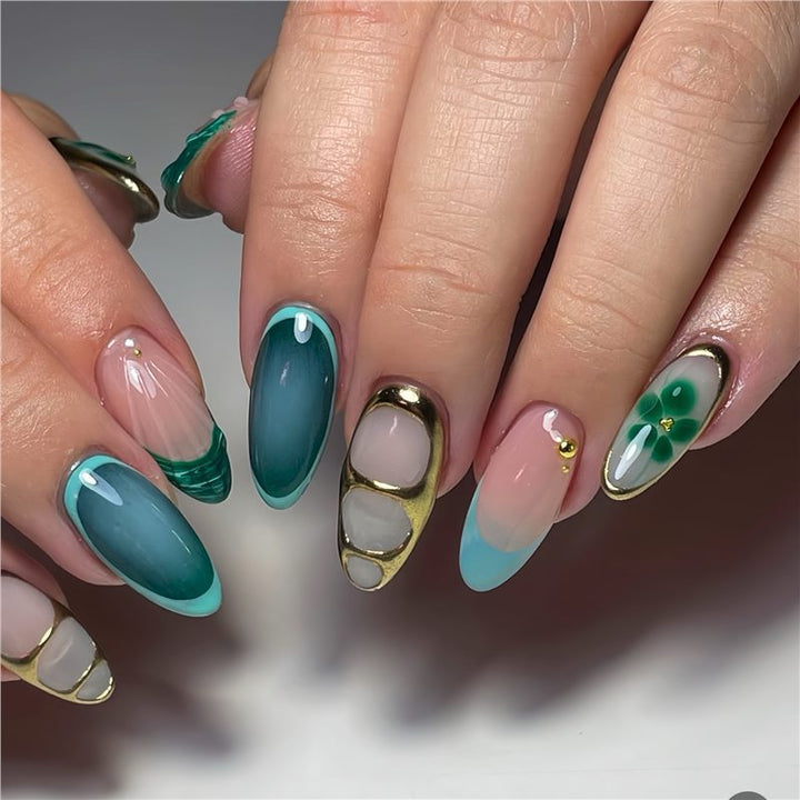 Artistic Press-On Nail Extensions with Unique Designs Stornfield