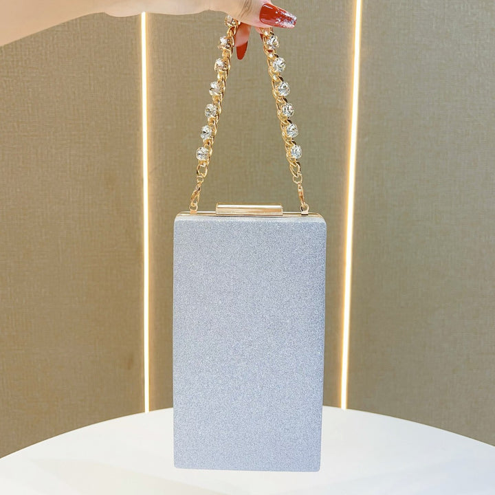 Elegant Crystal-Accented Evening Clutch