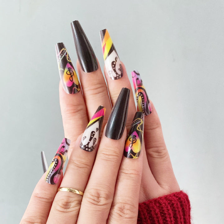 Artistic Music-Themed Nail Art Stornfield