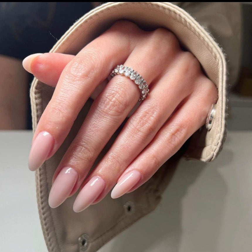 Press-On Nail Kit with Almond Shape and Natural Finish Stornfield