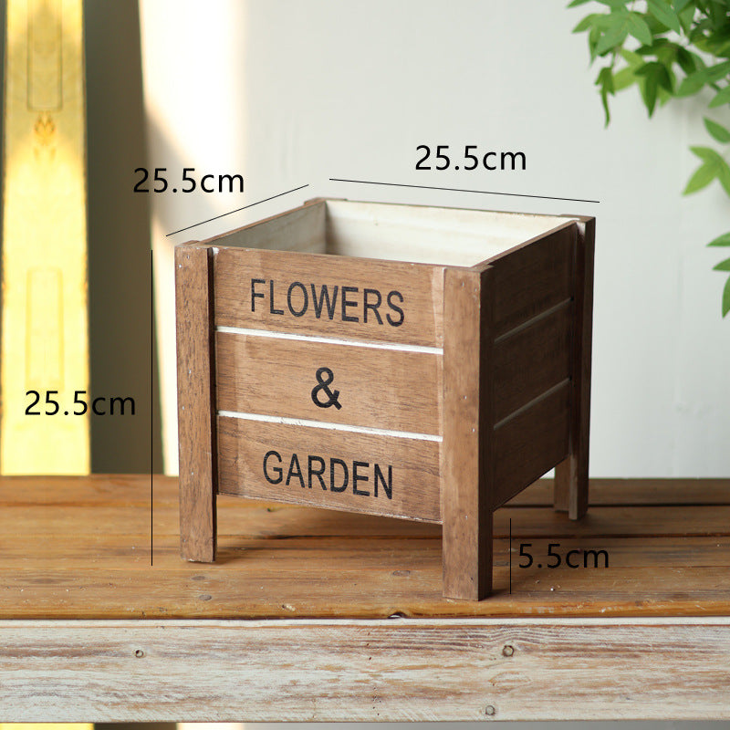 Decorative wooden box for plants Stornfield