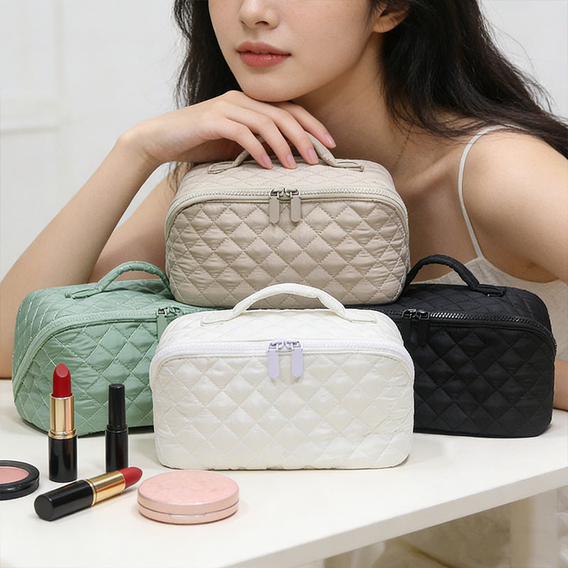 Quilted Travel Cosmetic Storage Case