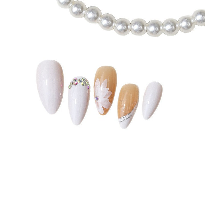 Elegant Botanical-Themed Press-On Nail Set Stornfield
