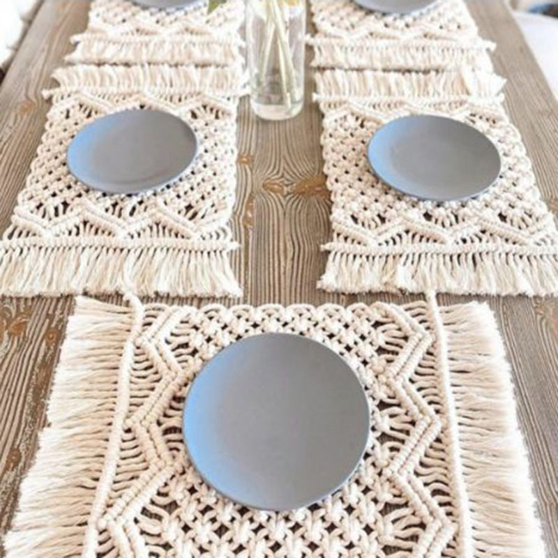 Bohemian Woven Macrame Table Runner Stornfield