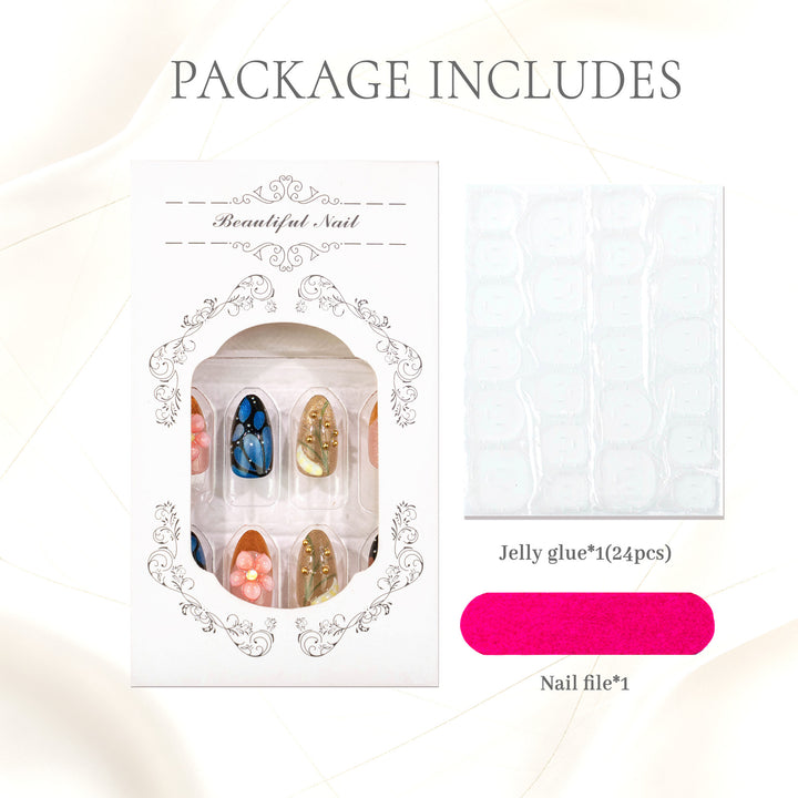Artistic Mixed Design Press-On Nail Set