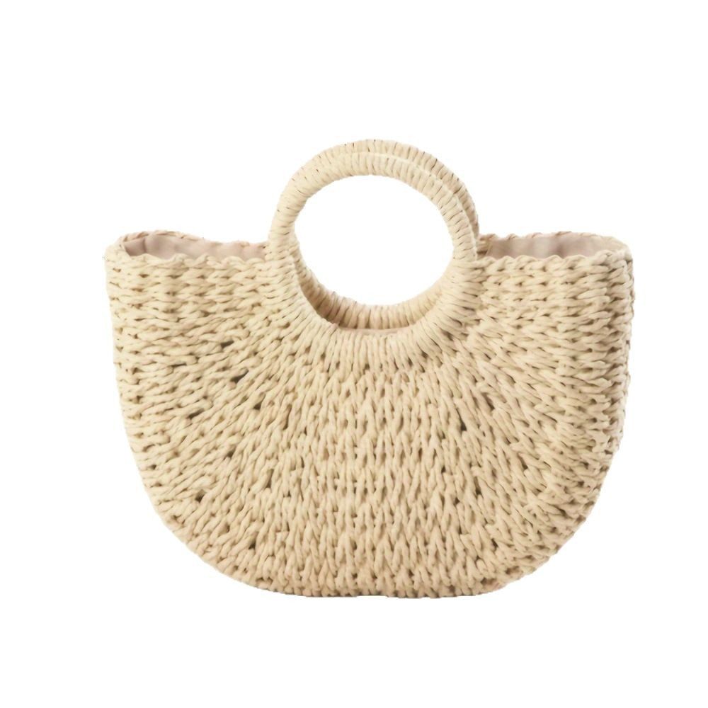 Handmade basket bag with light ruffles Stornfield