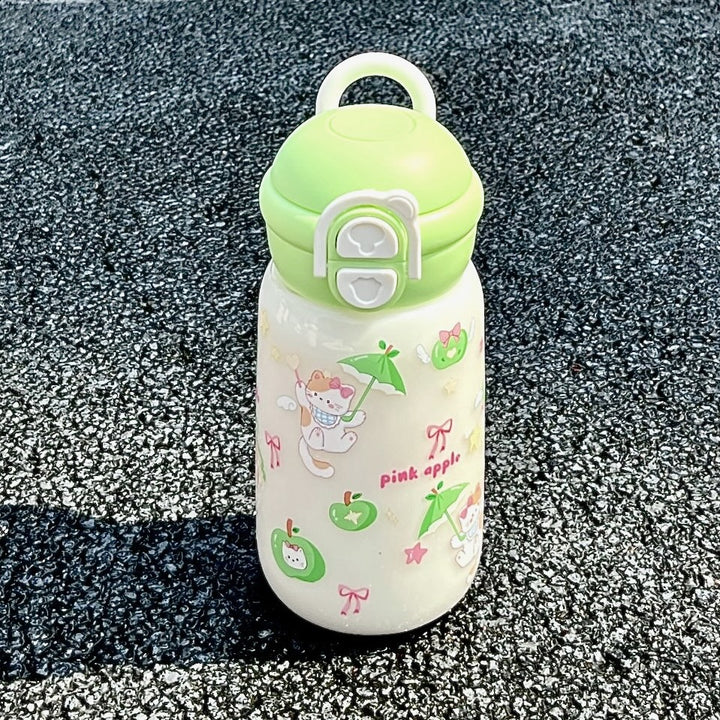 Women's insulated drinking bottle with playful animal design and secure flip-top lid Stornfield