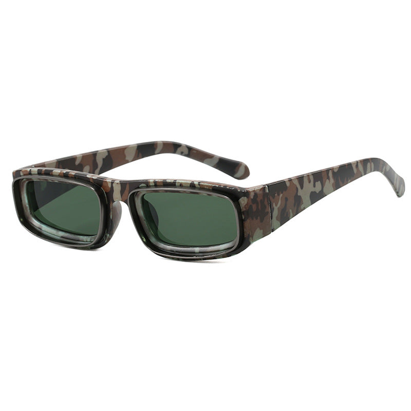 Ladies trendy rectangular sunglasses with elegant color play Stornfield