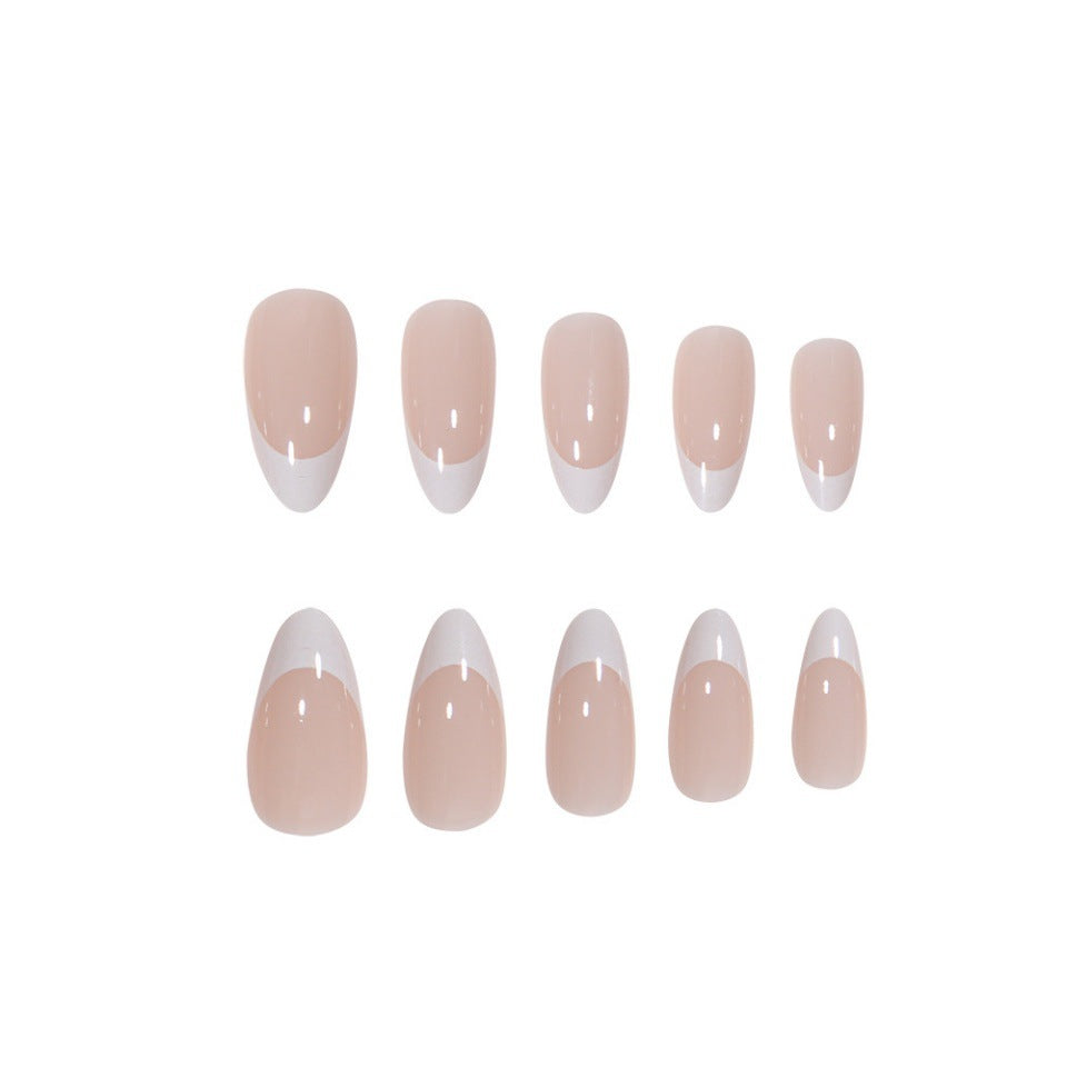 Elegant French Tip Press-On Nail Set Stornfield