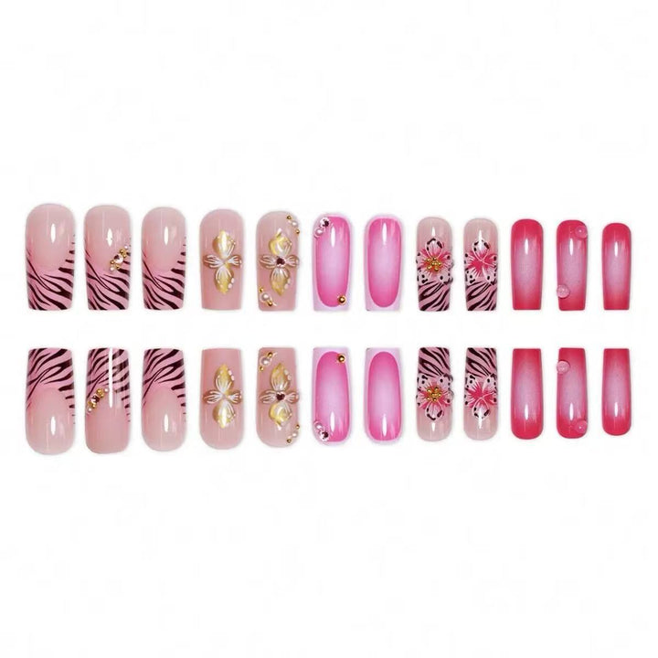 Decorative 3D Floral Nail Art Extensions Stornfield