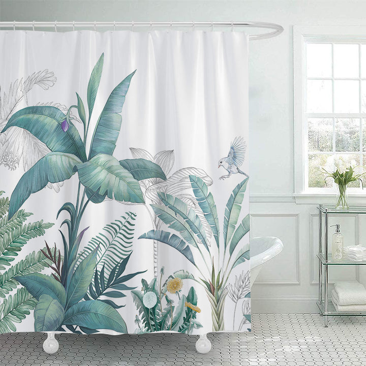 Tropical Botanical Shower Curtain Stornfield