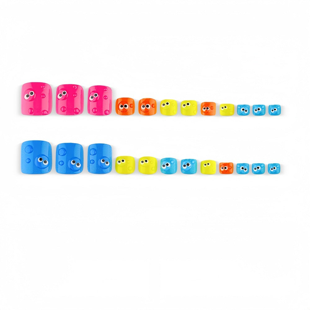 Nail art with colorful cartoon designs Stornfield