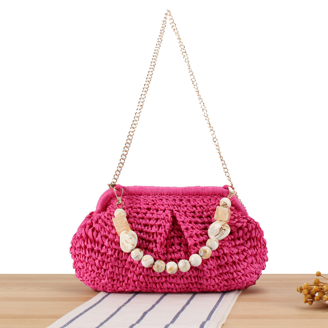 Braided Clutch with Pearl Accent Stornfield