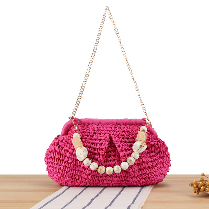 Braided Clutch with Pearl Accent Stornfield