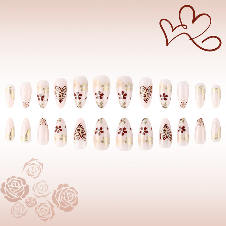 Artistic Floral Design Press-On Nails Stornfield