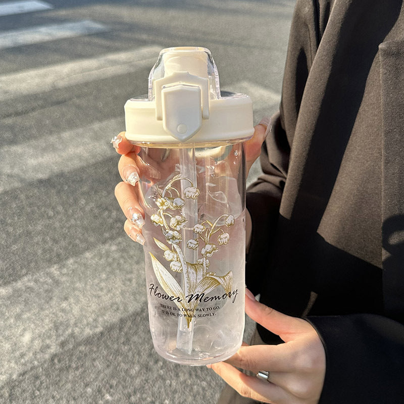 Women's Insulated Drinking Bottle with Elegant Flower Design Stornfield