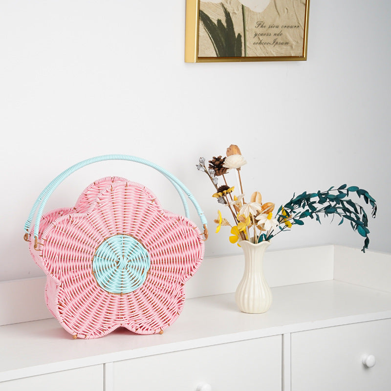 Flower-Shaped Decorative Woven Storage Basket Stornfield