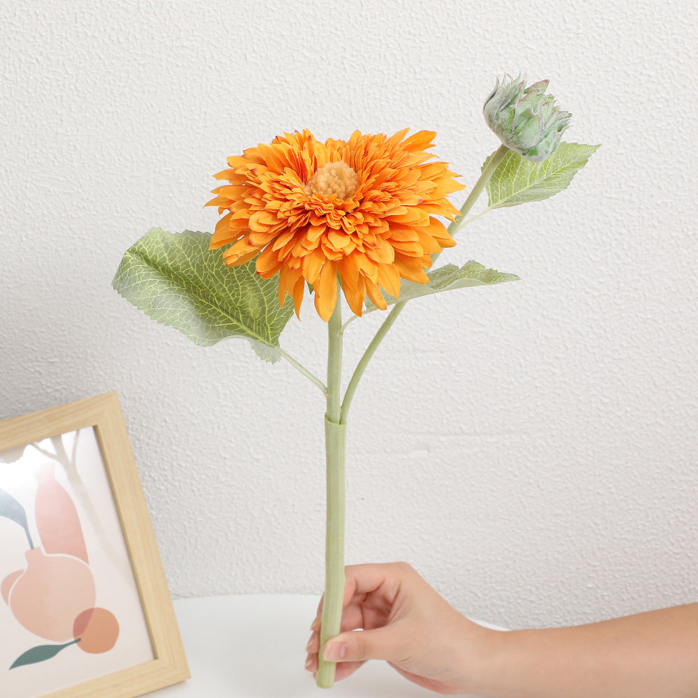 Artificial bouquet with detail-loving flowers and leaves