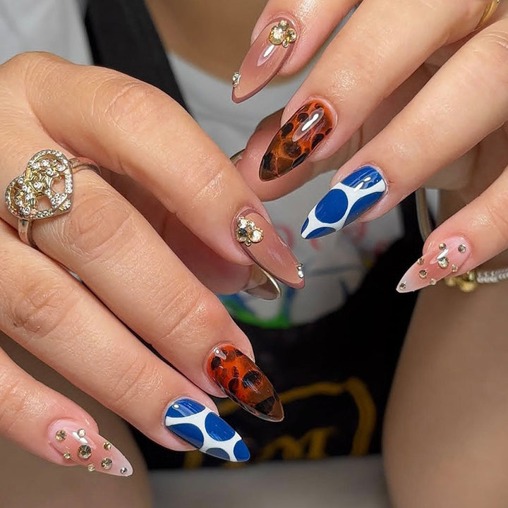 Artificial Stiletto Fingernails with Extravagant Design Stornfield