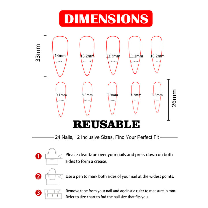 Artificial nails with elegant design Stornfield