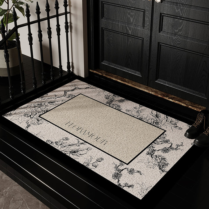 Floral Design Decorative Entrance Mat