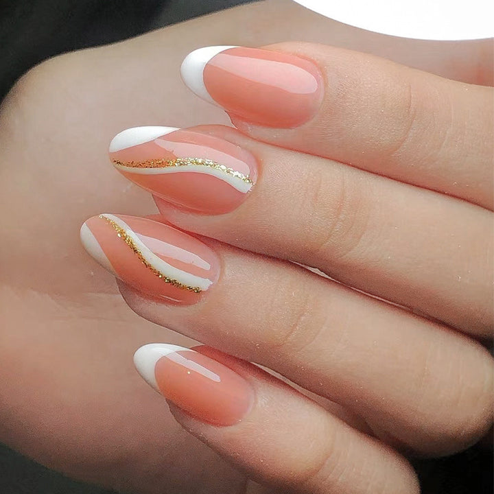 Artistic Heart-Accent Press-On Nail Set Stornfield