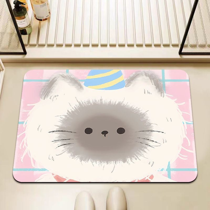 Playful Dog-Shaped Bath Mat